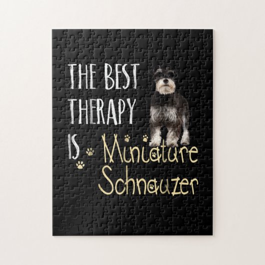 The Best Thearapy is Miniatura Schnauzer ジグソーパズル (縦)