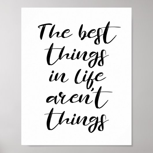 The best things in life aren't things ポスター (正面)