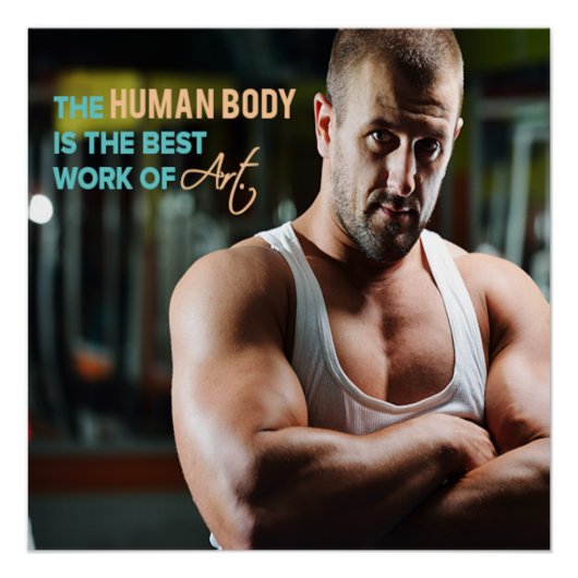 The Best Work of Art Motivational Fitness Poster ポスター (正面)