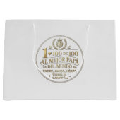 The Best World Dad / Bolsa de regalo ラージペーパーバッグ (正面)