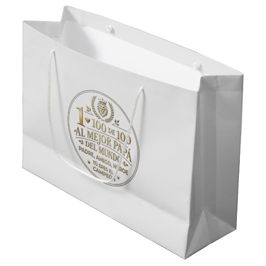 The Best World Dad / Bolsa de regalo ラージペーパーバッグ (正面アングル)