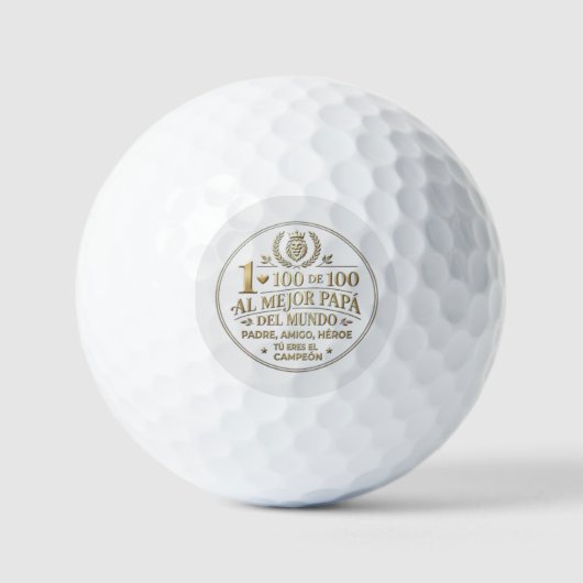 The Best World Dad / Pelota de Golf ゴルフボール (正面)