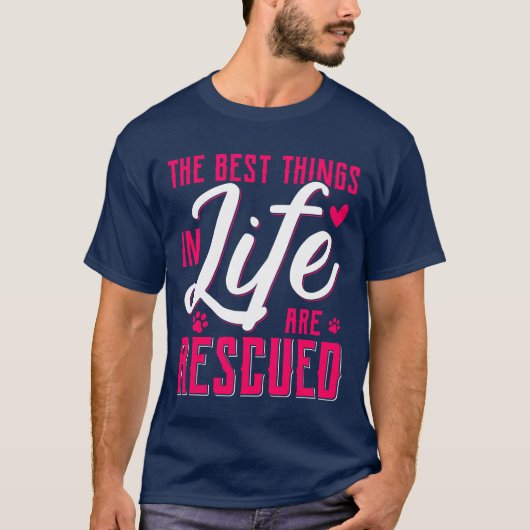 The Besthings In Life Are Rescued Animal Rescue gi Tシャツ (正面)