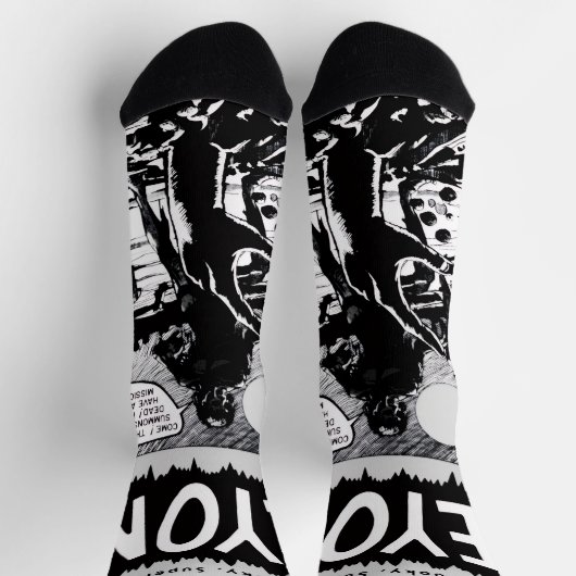 'The BEYOND' Horror Comic Socks ソックス (上部)