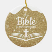 The Bible is our Compass Bible Verse Festive  ⛪️🎄 セラミックオーナメント (正面)