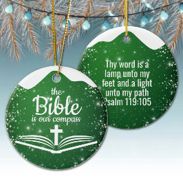The Bible is our Compass Bible Verse Festive  ⛪️🎄 セラミックオーナメント