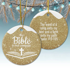 The Bible is our Compass Bible Verse Festive  ⛪️🎄 セラミックオーナメント