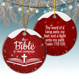 The Bible is our Compass Bible Verse Festive  ⛪️🎄 セラミックオーナメント