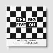 The Big 5 Oh Black White Checkered 50th Birthday ゲストブック (正面)