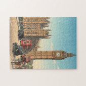 The Big Ben Clock Tower Japanese Woodblock Print ジグソーパズル (横)