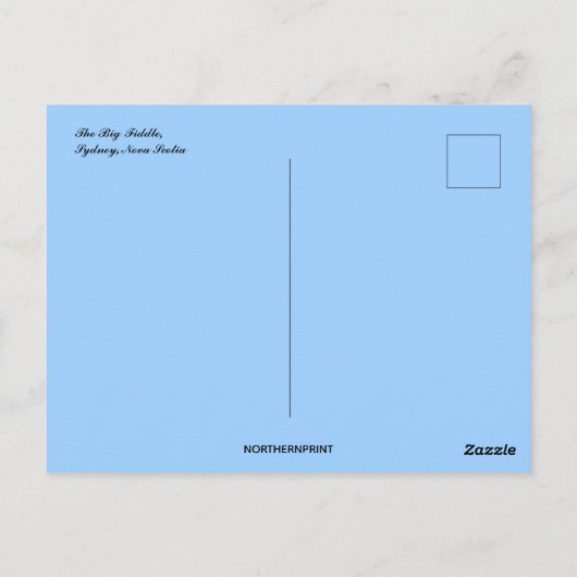 The Big Fiddle in Sydney Nova Scotia ポストカード (裏面)