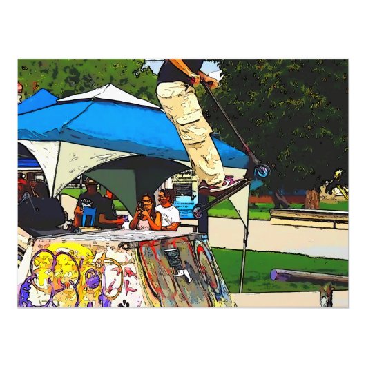 The Big Jump - Scooter Trick フォトプリント (正面)