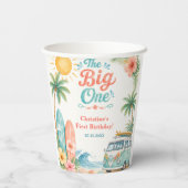 The Big One サーフビーチ1歳の誕生日 紙コップ (裏面)