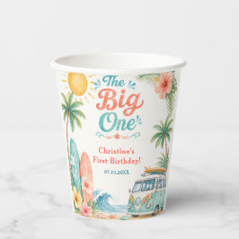 The Big One サーフビーチ1歳の誕生日 紙コップ