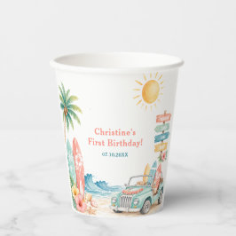 The Big One サーフビーチ1歳の誕生日 紙コップ