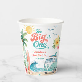 The Big One サーフビーチ 1歳の誕生日パーティー 紙コップ