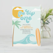 The Big One サーフビーチ 1歳の誕生日招待状 招待状 (スタンド正面)