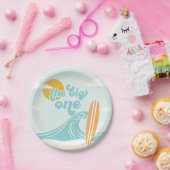 The Big One サーフビーチ 1歳の誕生日 ペーパープレート (パーティー)