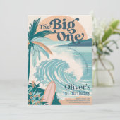 The Big One サーフビーチ 1歳の誕生日 招待状 (スタンド正面)