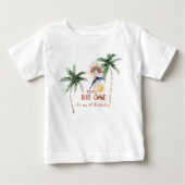 The Big One | レトロサマーサーフ1歳の誕生日 ベビーTシャツ (正面)