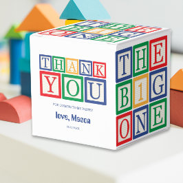 The Big One 1st Birthday Favor Box ABC Blocks フェイバーボックス