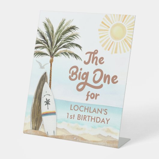 The Big One Beach First Birthday Sign 台座サイン (正面)