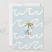 The Big One Beach Party Summer 1st Birthday  招待状 (裏面)