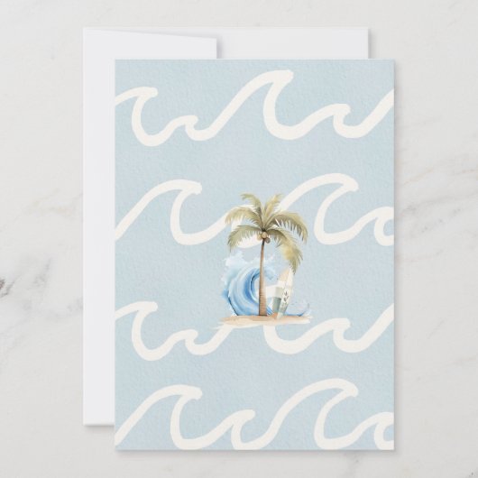 The Big One Beach Party Summer 1st Birthday  招待状 (裏面)