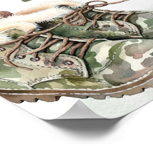 The Big One Hunting Camo Welcome Sign ポスター (角)