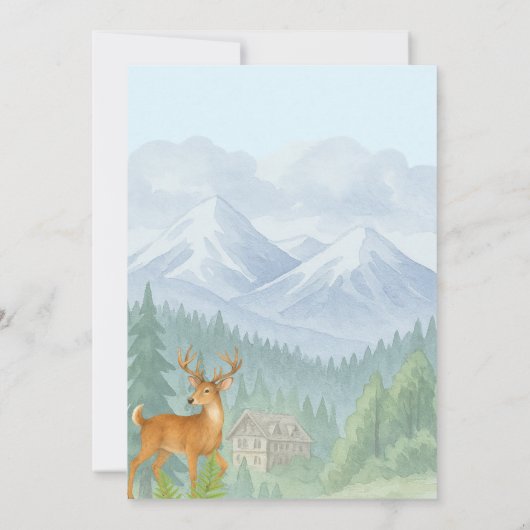 The Big One Hunting Camping 1st Birthday 招待状 (裏面)