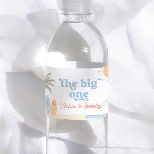 The Big One Surf サマー男子1歳の誕生日 ペットボトルラベル