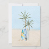 The Big One Surfing Beach Party 1st Birthday 招待状 (裏面)