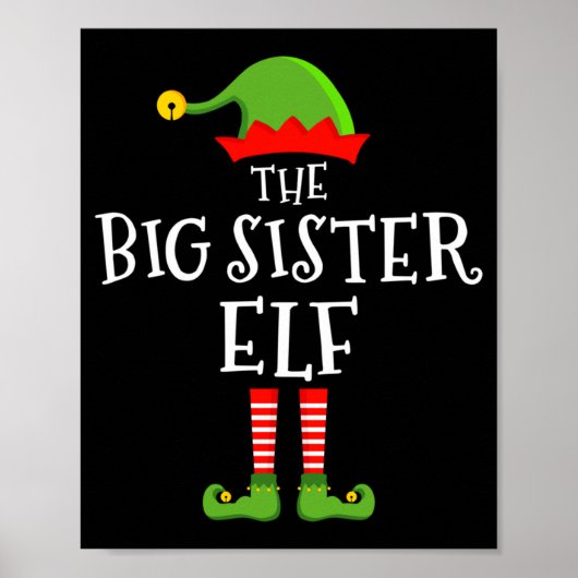 The Big Sister Elf Funny Christmas Matching Family ポスター (正面)