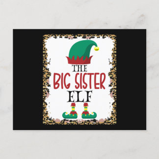 The Big Sister Elf Leopard Elf Christmas Gift ポストカード