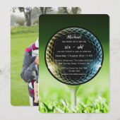 The Big Six-Oh Golf 60th Birthday Party Photo Invi 招待状 (正面/裏面)