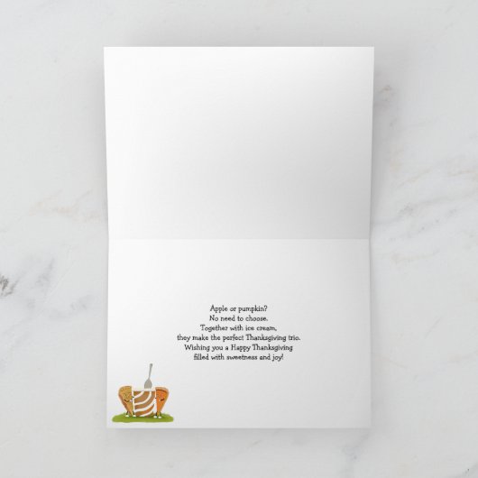 The Big Thanksgiving Showdown Pumpkin and Apple カード (内部)