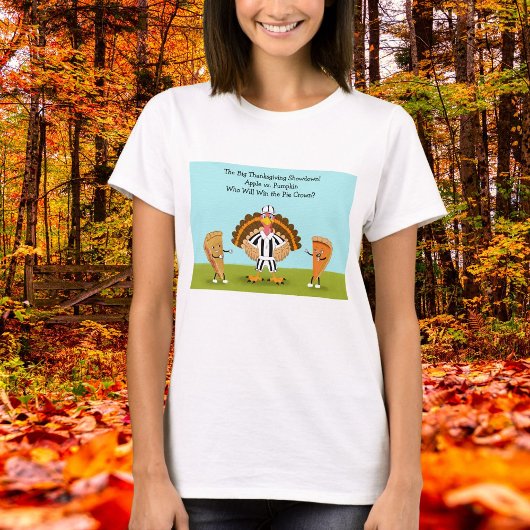The Big Thanksgiving Showdown Pumpkin and Apple Tシャツ