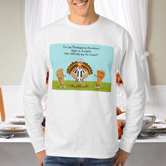 The Big Thanksgiving Showdown Pumpkin and Apple Tシャツ