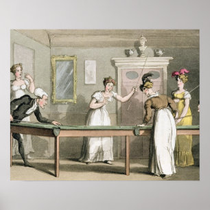The Billiard Table, from 'The Tour of Dr. Syntax i ポスター