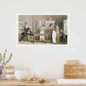 The Billiard Table, from 'The Tour of Dr. Syntax i ポスター (キッチン)