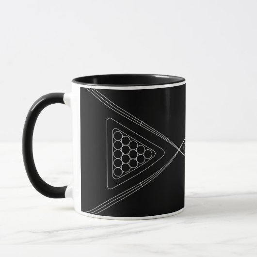 The Billiards Black 8 Ball Coffee Mug: Elegance an マグカップ (左)
