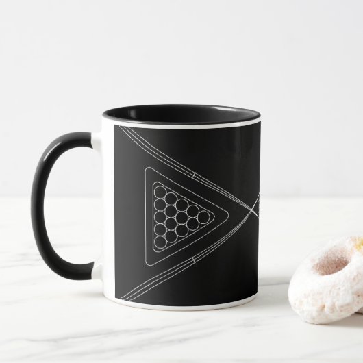 The Billiards Black 8 Ball Coffee Mug: Elegance an マグカップ (ドーナツ)