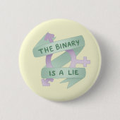 THE BINARY IS A LIE 缶バッジ (正面)