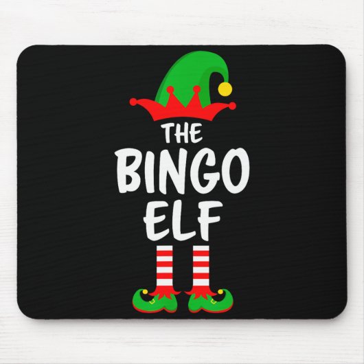 The Bingo Elf Matching Family Christmas  マウスパッド (正面)