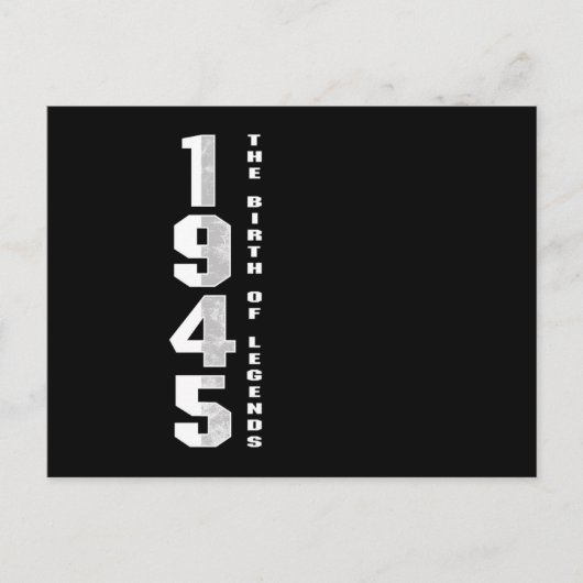 The Birth Of Legends 1945 75 th Birthday Gift ポストカード (正面)