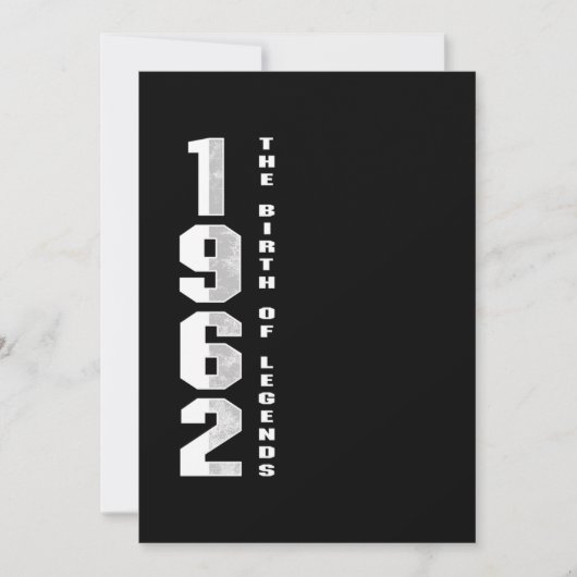 The Birth Of Legends 1962 58 th Birthday Gift 招待状 (正面)