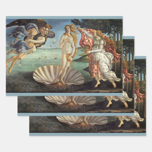 The Birth of Venus by Sandro Botticelli ラッピングペーパーシート (セット)