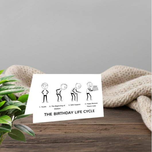 The Birthday Life Cycle Funny Birthday Card シーズンカード
