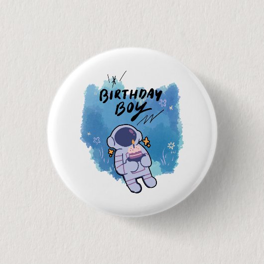 The Birthday Spaceman 缶バッジ (正面)