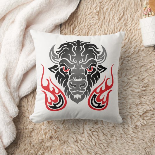 The bison goes through the fire クッション (ブランケット)